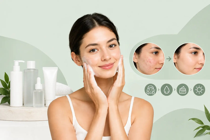 An Acne Routine Example for Clearer-Looking Skin