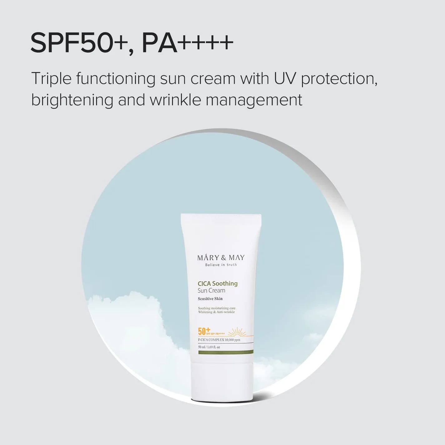 Mary & My Vegan CICA Soothing Sun Cream 50 ml