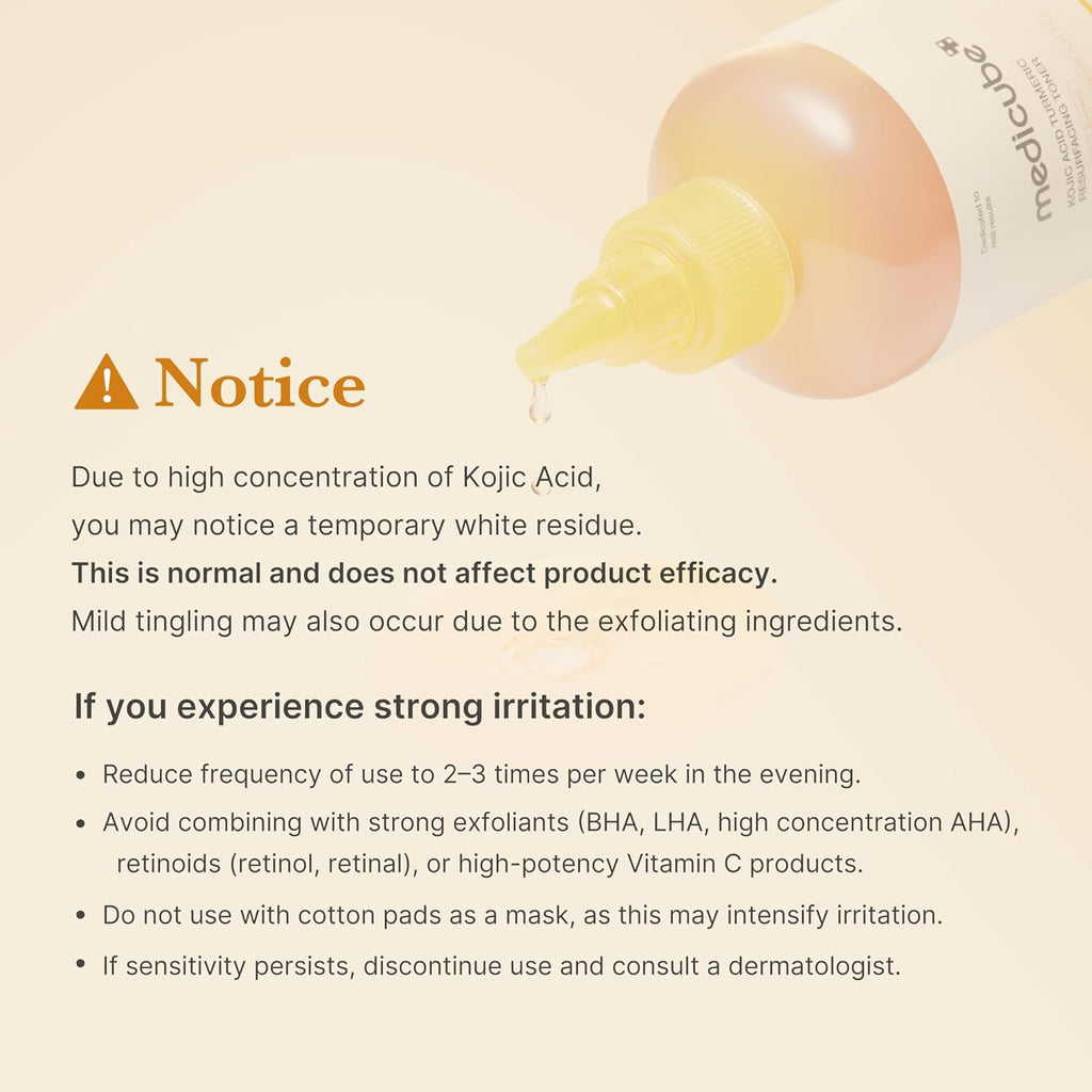Medicube Kojic Acid Turmeric Resurfacing Toner 250 ml