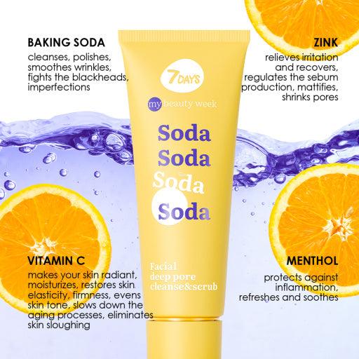 7days my beauty week facial deep pore cleanse scrub soda 80 ml