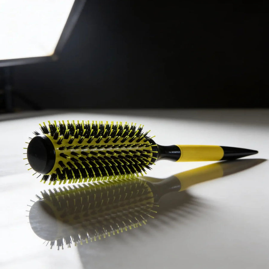 hair pro hair plastic roller brush yellow xlarge