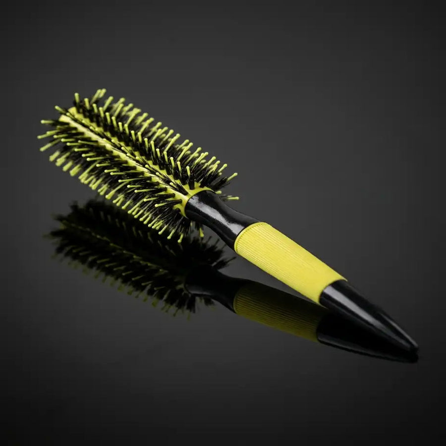 hair pro hair plastic roller brush yellow small
