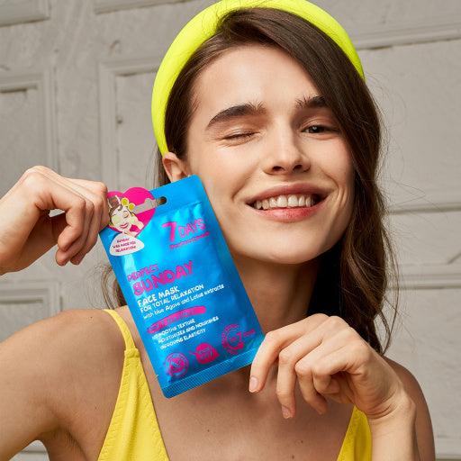 7days face mask perfect sunday for total relaxation with blue agave and lotus 28 g