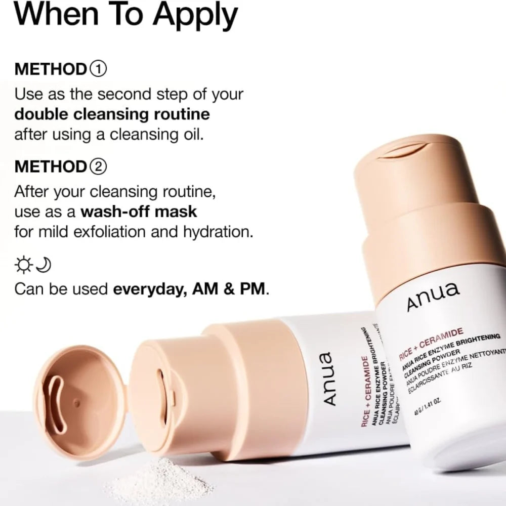 Anua Rice Enzyme Brightening Cleansing Powder 40 G