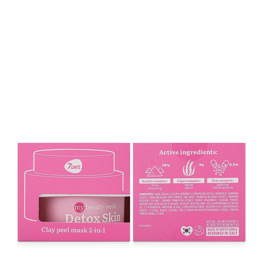 7days my beauty week detox skin clay peel mask 2 in 1 detox skin 50 ml