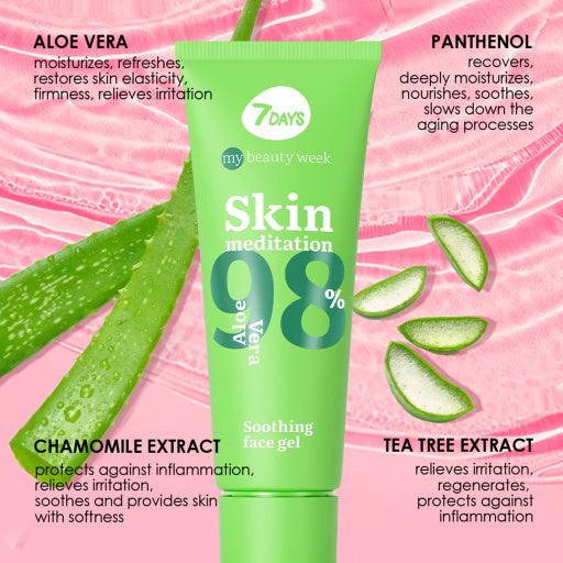 7days my beauty week soothing face gel skin meditation 80 ml