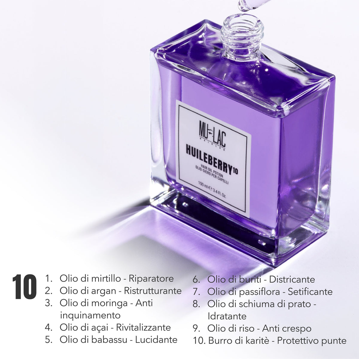 Mulac Hair Care Huileberry 10 Hair Oil Potion 100ml - product image 4