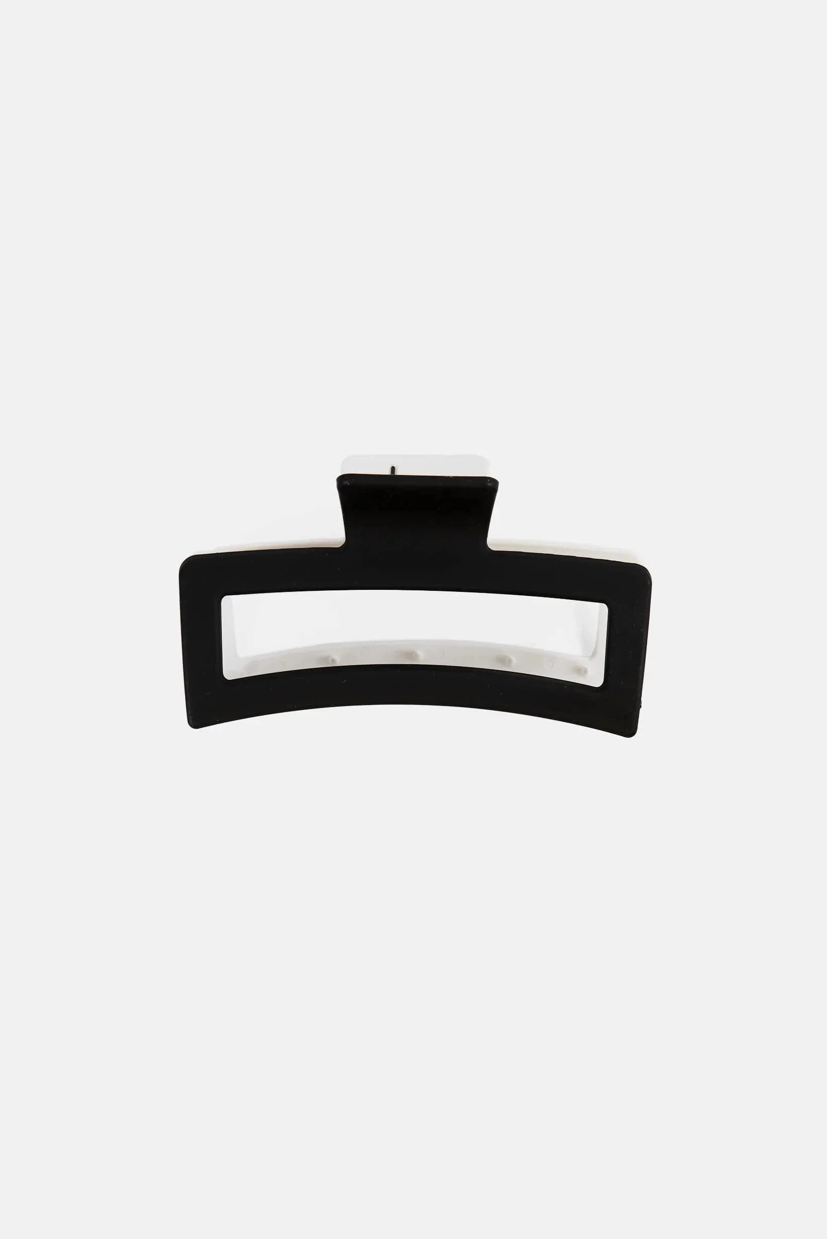 FUCHSIA LARGE HAIR CLAW CLIPS - BLACK & WHITE
