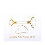 cozmo gua sha and jade roller facial massager kit blue
