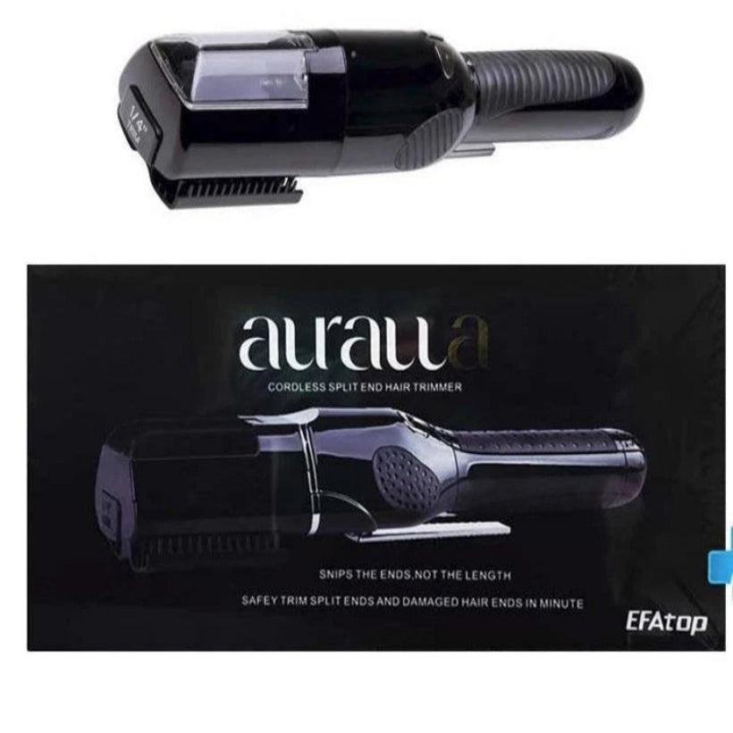 auralla cordless split end hair trimmer black