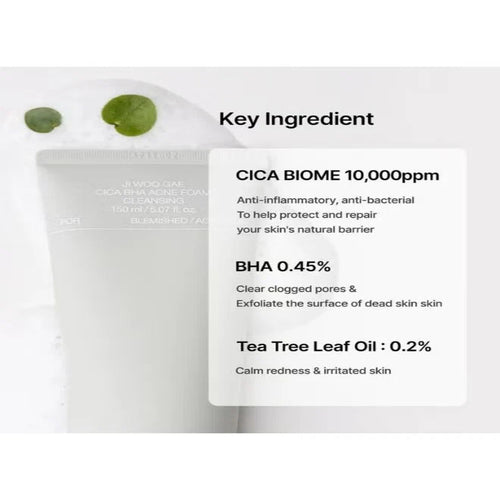 celimax ji woo gae cica bha acne foam cleansing