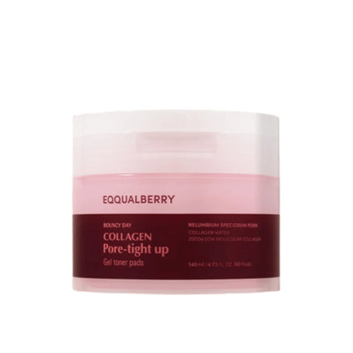 تونر للبشرة Eqqual Berry Collagen بور Tight Up جل Toner Pads 60 Pads - 140 مل