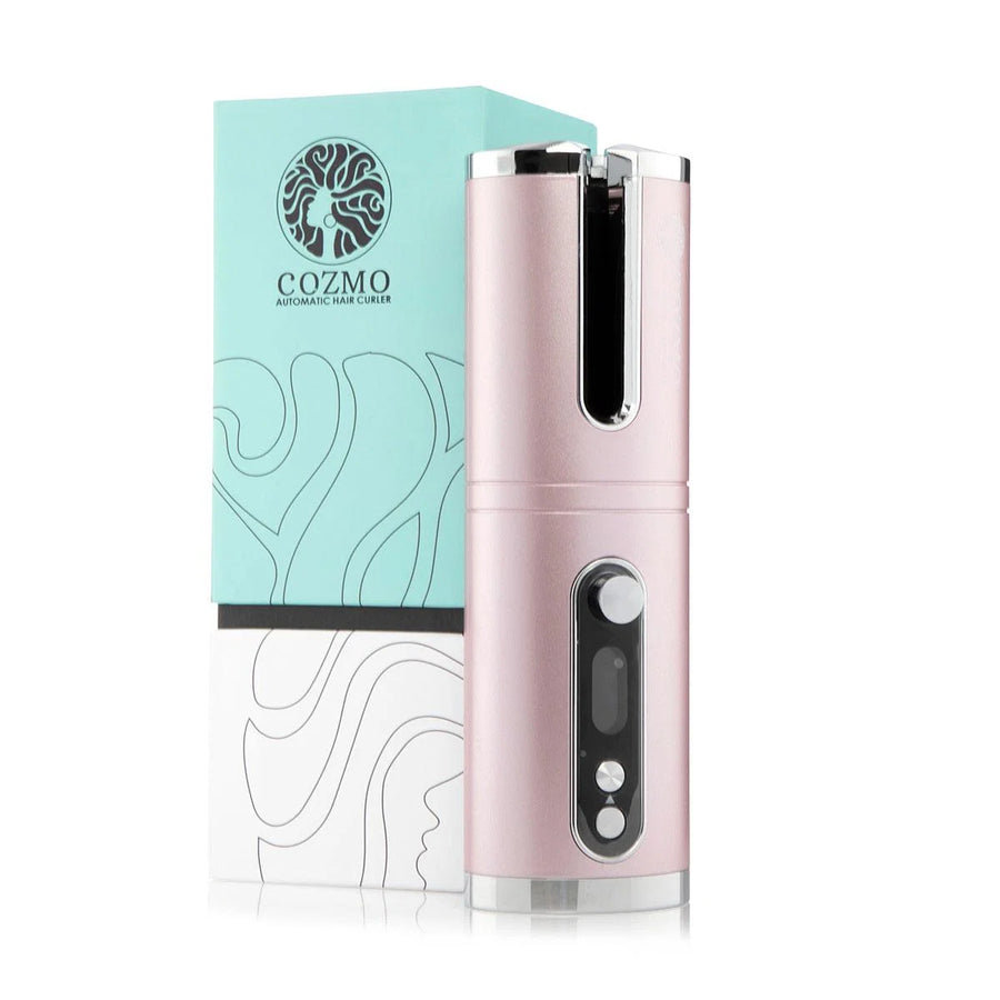 cozmo portable automatic hair curler baby pink