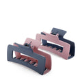 FUCHSIA LARGE HAIR CLAW CLIPS - PURPLE & BLUE
