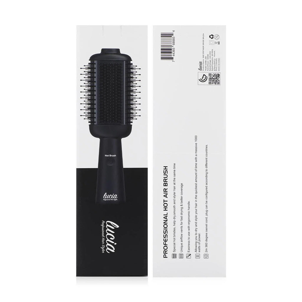 LUCIA 2 in 1 STYLING BRUSH - BLACK