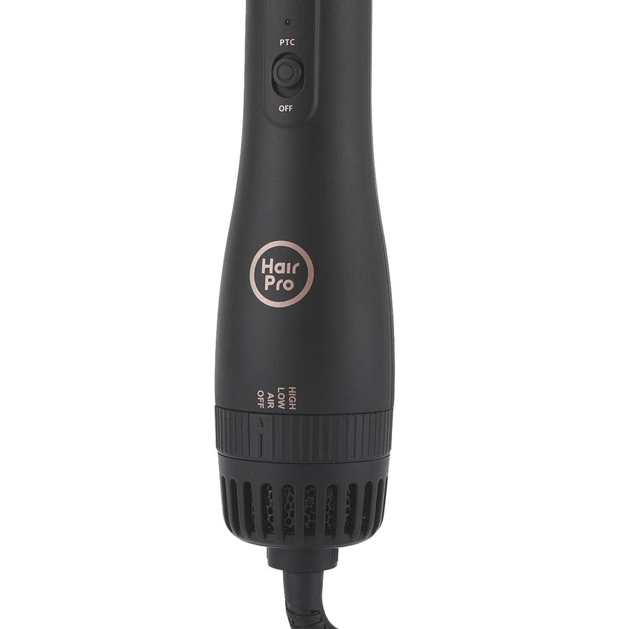 hair pro teardrop shape hair dryer brush pink