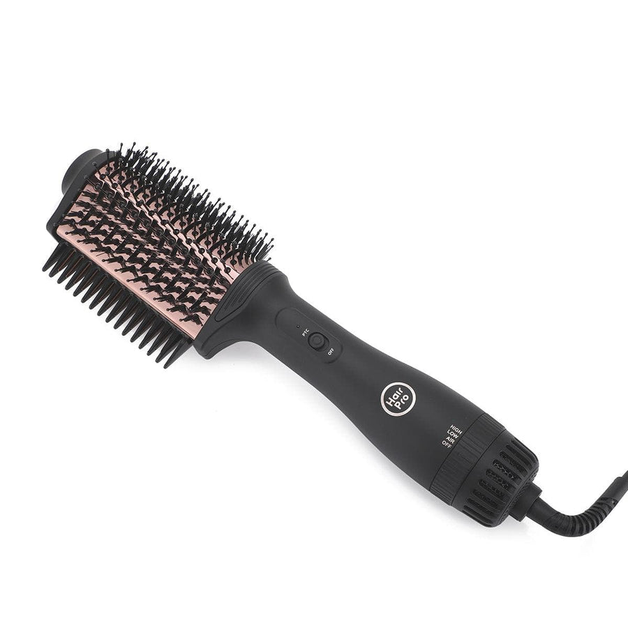 hair pro teardrop shape hair dryer brush pink
