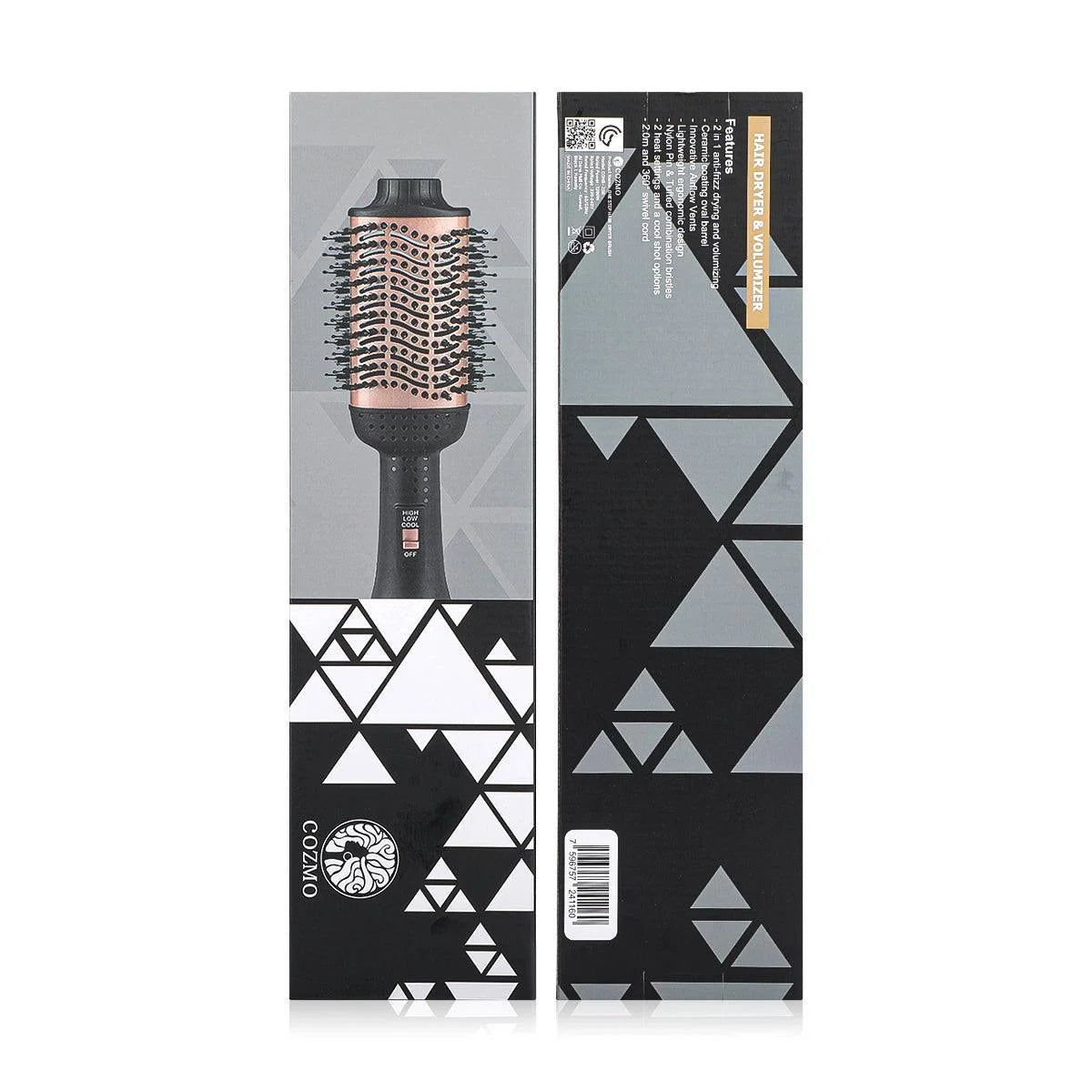 COZMO HAIR DRYER BRUSH - BLACK
