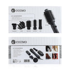 COZMO 6 IN 1 ROTATING HAIR STYLING BRUSH - FULL BLACK