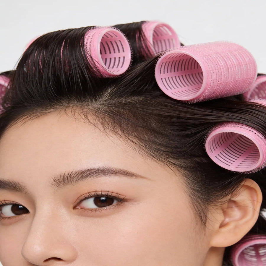 hair pro hair rollers pink 6pcs
