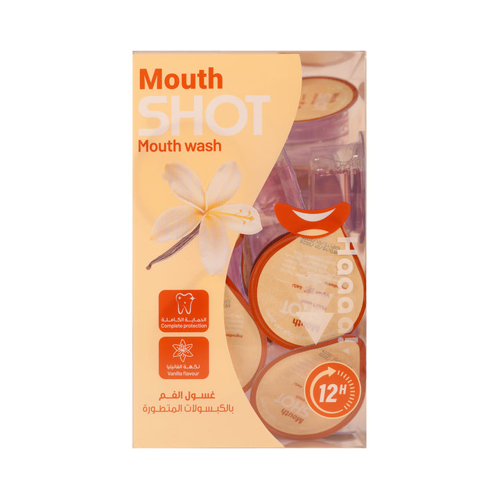 منتج مميز Mouth Shot Mouthwash Capsules Vanilla Flavor 20 Capsules - 15 مل