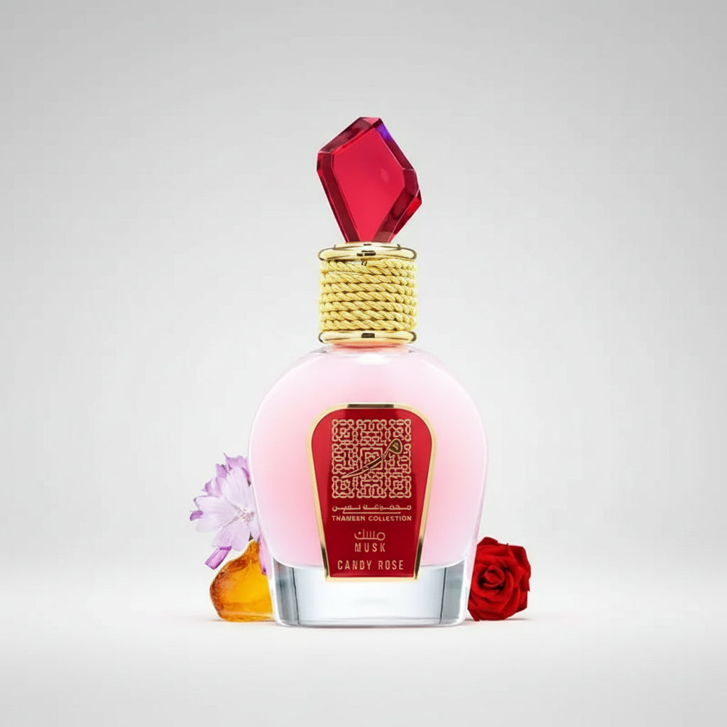 عطر ثمين كولكشن مسك كاندي روز او دي بارفان 100 مل (لطافة)