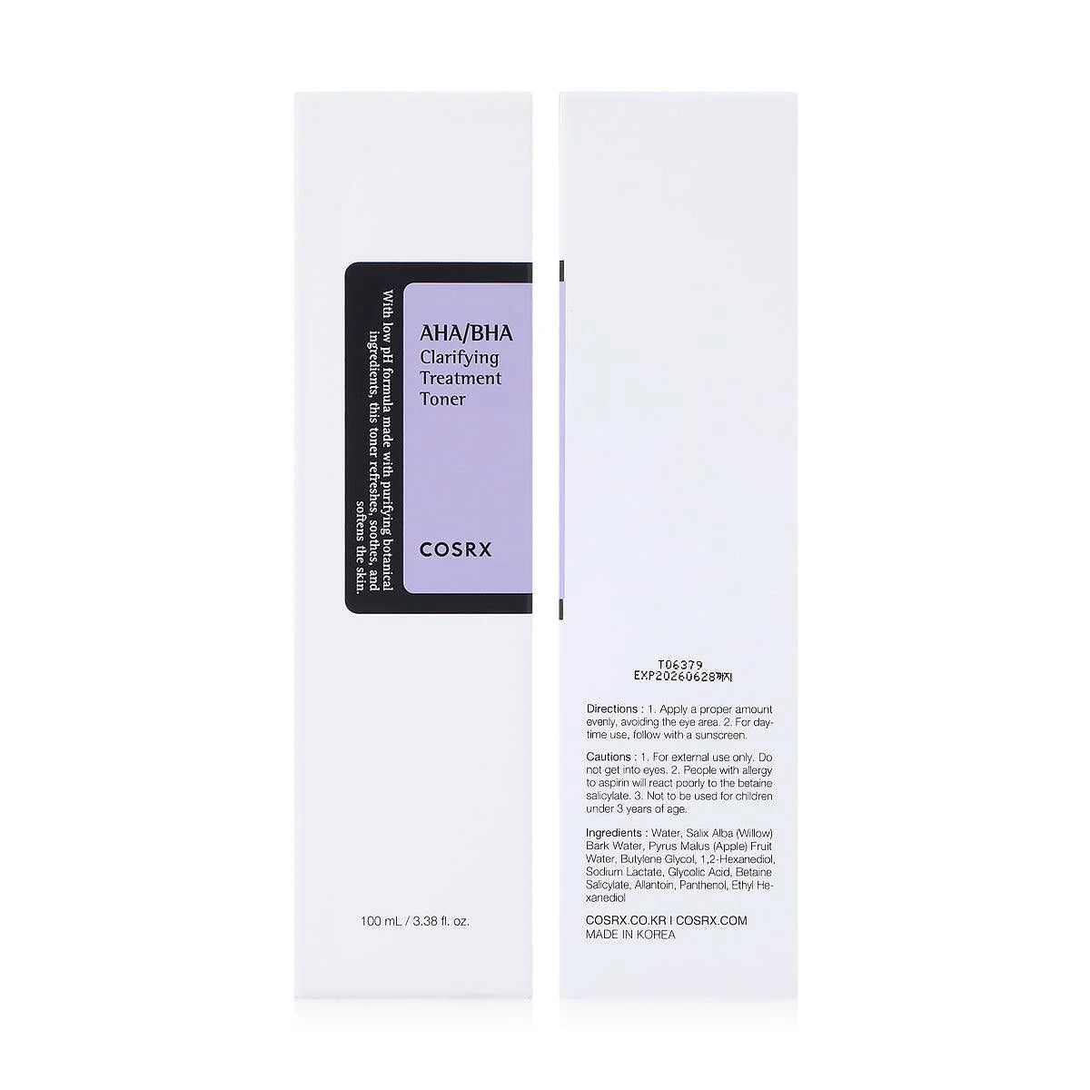 cosrx aha bha clarifying treatment toner 150ml