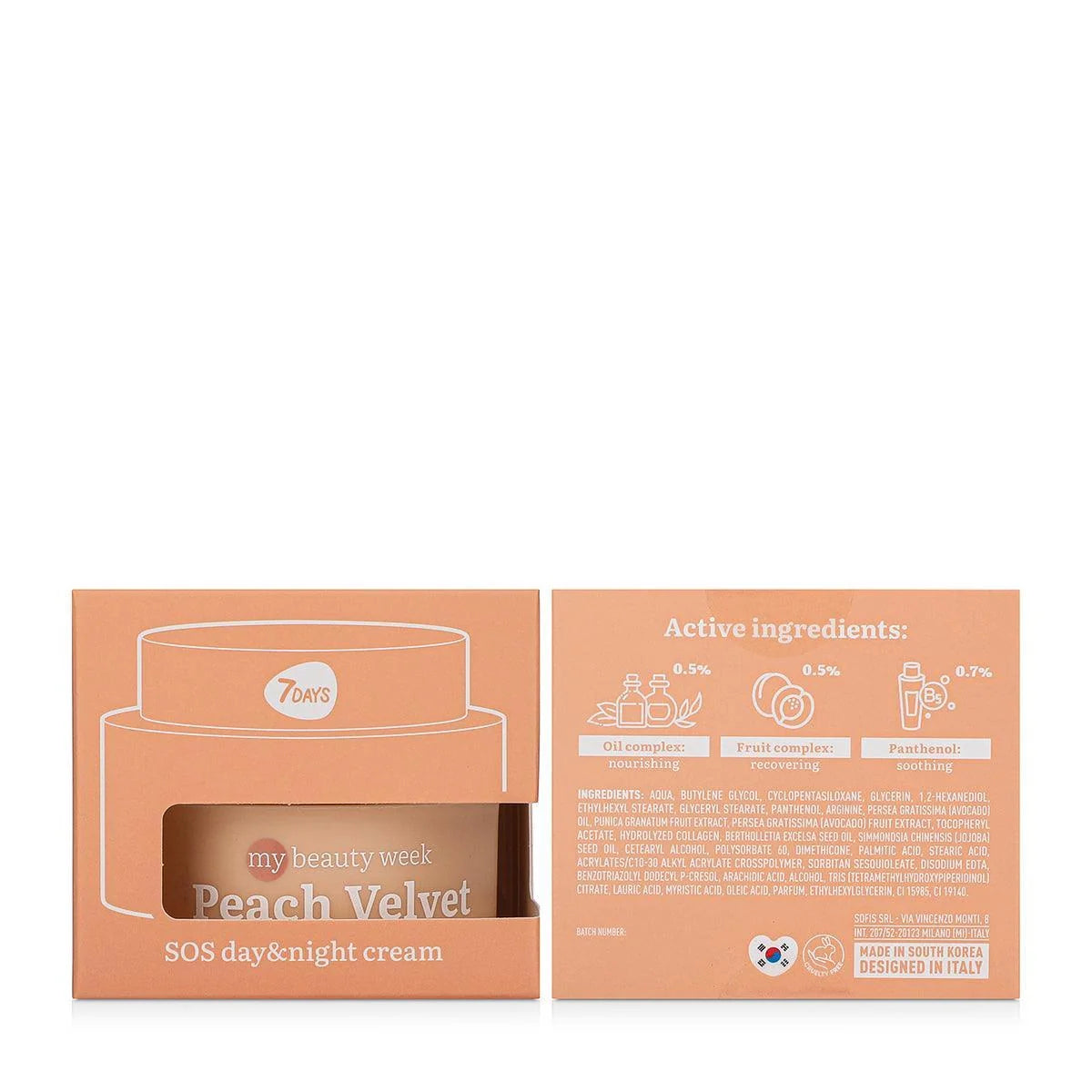 7days my beauty week peach velvet sos day night cream 50 ml