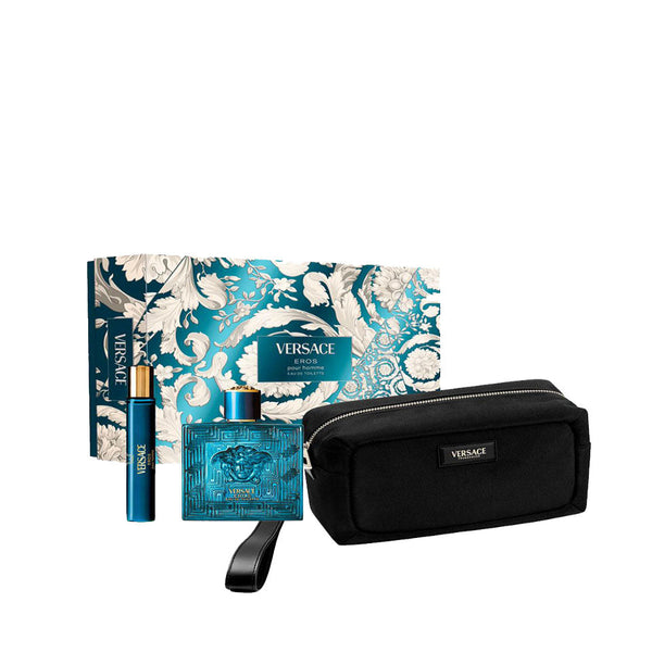 Versace Eros Men Cof. (Edt100ml+edt10ml Travel Spy+blk.Trousse)
