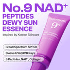 Numbuzin 9 + NAD Peptides Dewy Sun Essence SPF 50+Pa + + + 50 ml