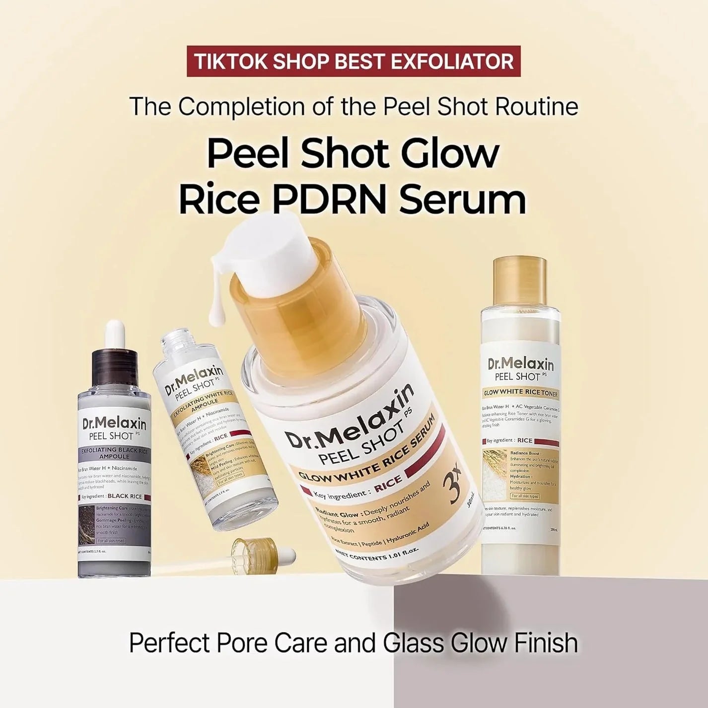 Dr.melaxin Peel Shot Glow White Rice Serum 3x 30 مل